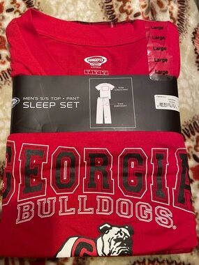 Bulldog Embroidered Red Plaid Flannel